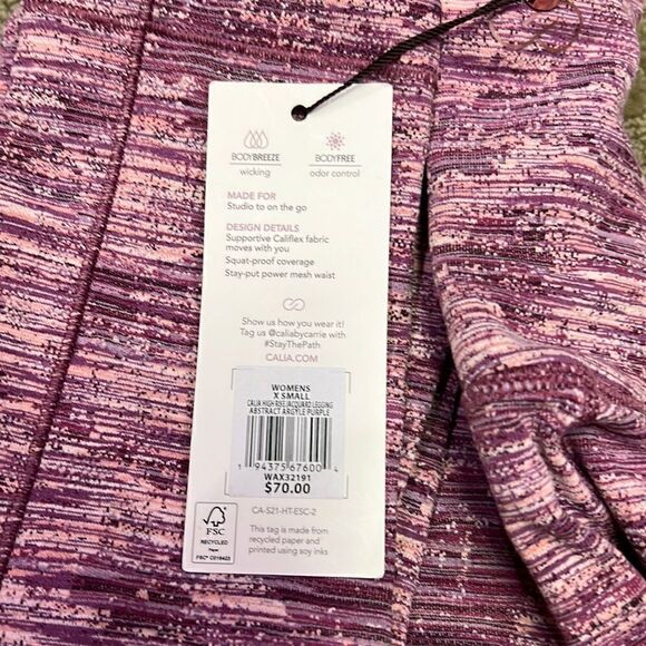 Calia Leggings Activewear Women’s XS High Rise Jacquard in Abstract Purple - Picture 8 of 16